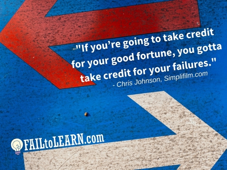 Chris Johnson - If you’re going to take credit for your good fortune, you gotta take credit for your failures.